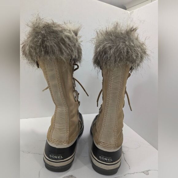 Sorel Women Joan Arctic waterproof snow winter suede leather Boot faux fur Sz  7 - Picture 12 of 12